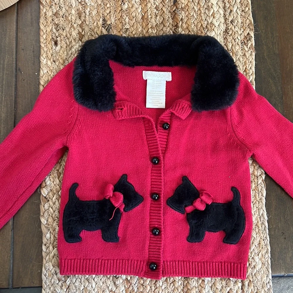 Red Button Cardigan - Picture 3 of 3